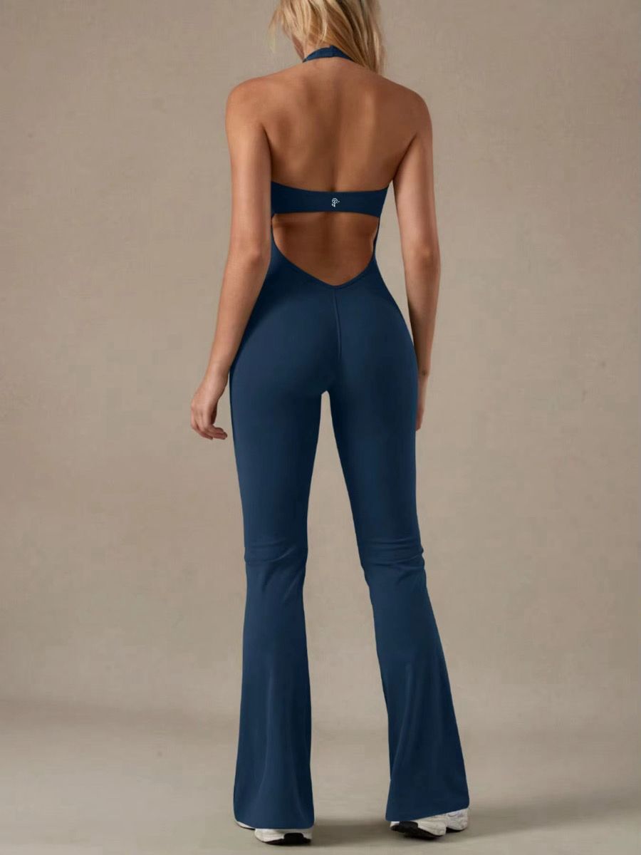 One Piece Lace Vneck Jumpsuit