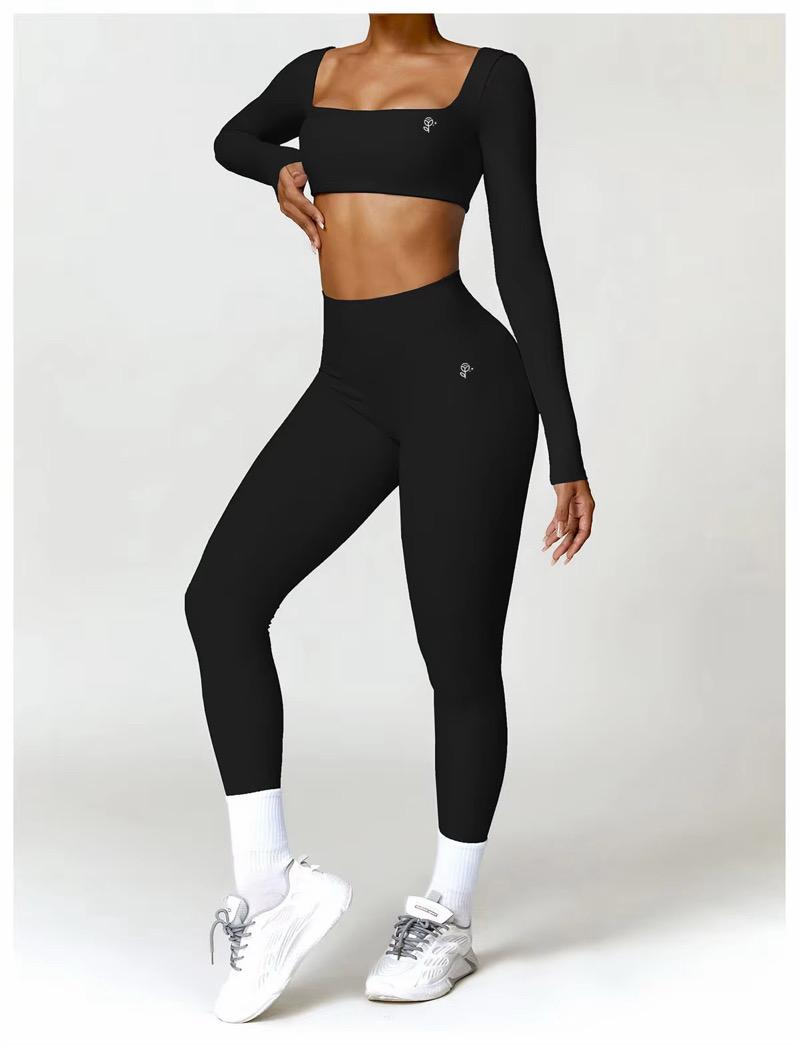 Women’s Square-Neck Long Sleeve & Legging Set