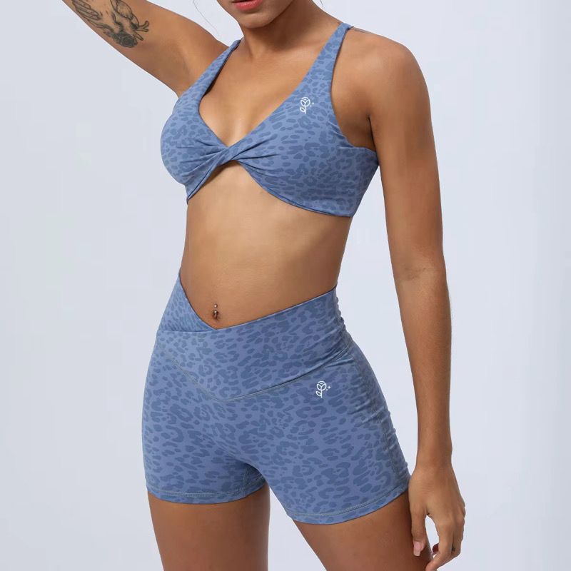 Strapless Cross Sports Bra & Short 2-Piece Set